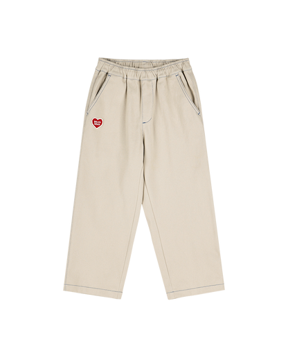 Light Beige BB Heart Woven Pants