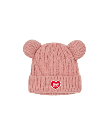 Pink BB Heart Bear Beanie