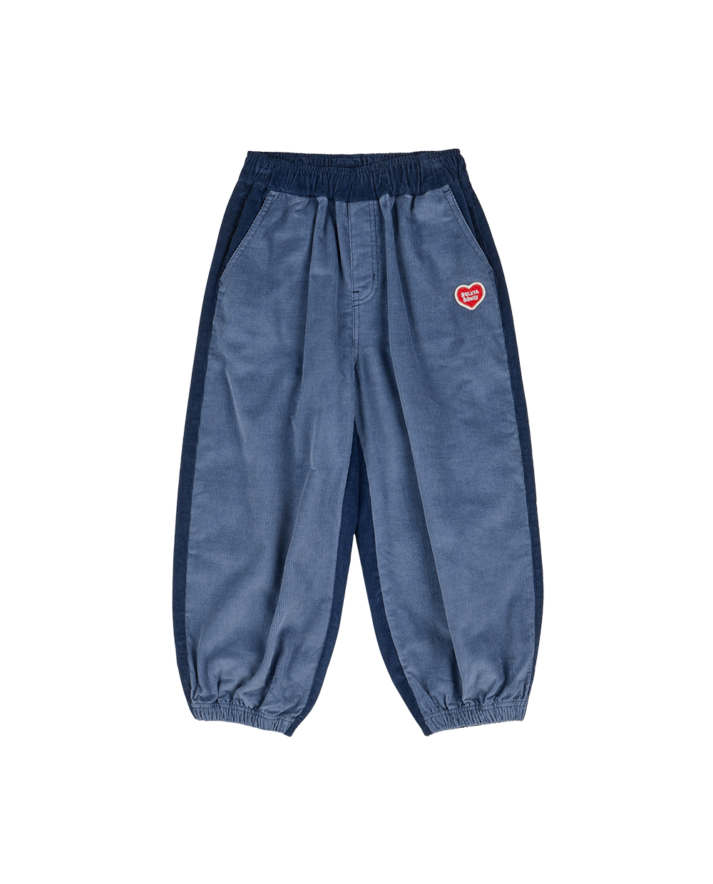 Blue Color Block Corduroy Jogger