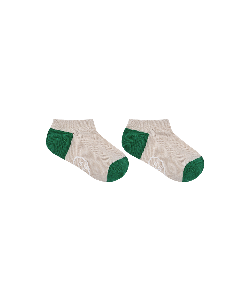 Beige Color Block Jacquard Socks