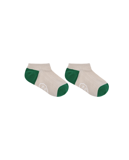 Beige Color Block Jacquard Socks