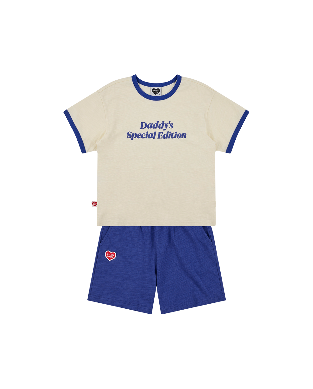 [SET] Cream Daddy Short Sleeve Tee & Shorts