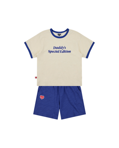 [SET] Cream Daddy Short Sleeve Tee & Shorts