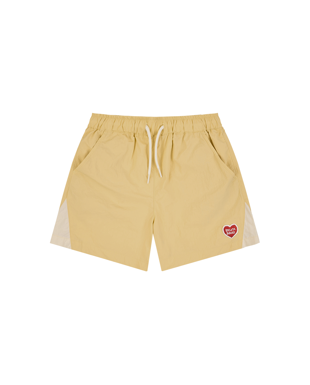 Yellow BB Heart Edge Color Block Shorts