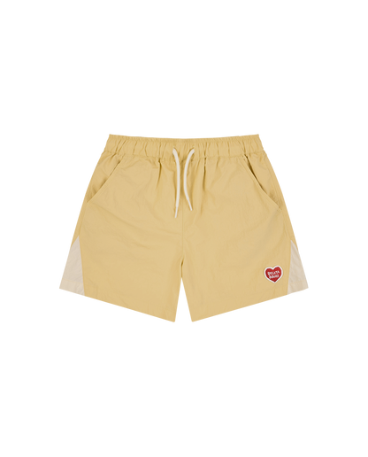 Yellow BB Heart Edge Color Block Shorts