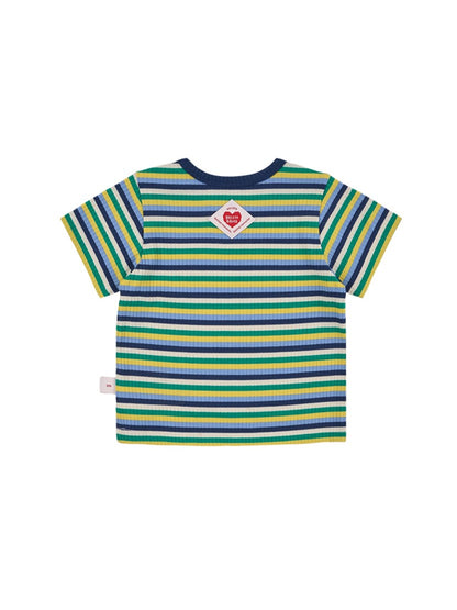 [BABY SET] Blue Colorful Stripe Short One Mile