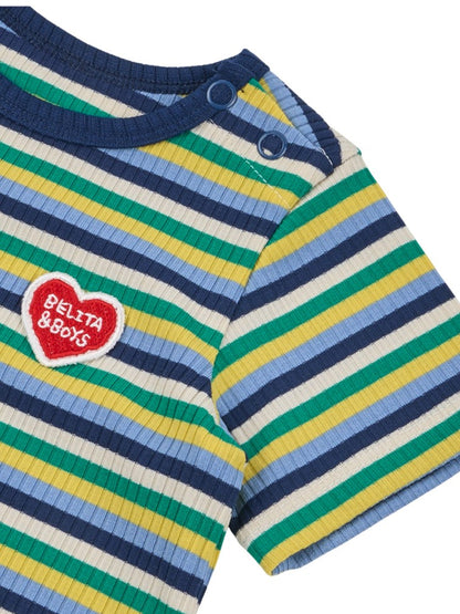 [BABY SET] Blue Colorful Stripe Short One Mile