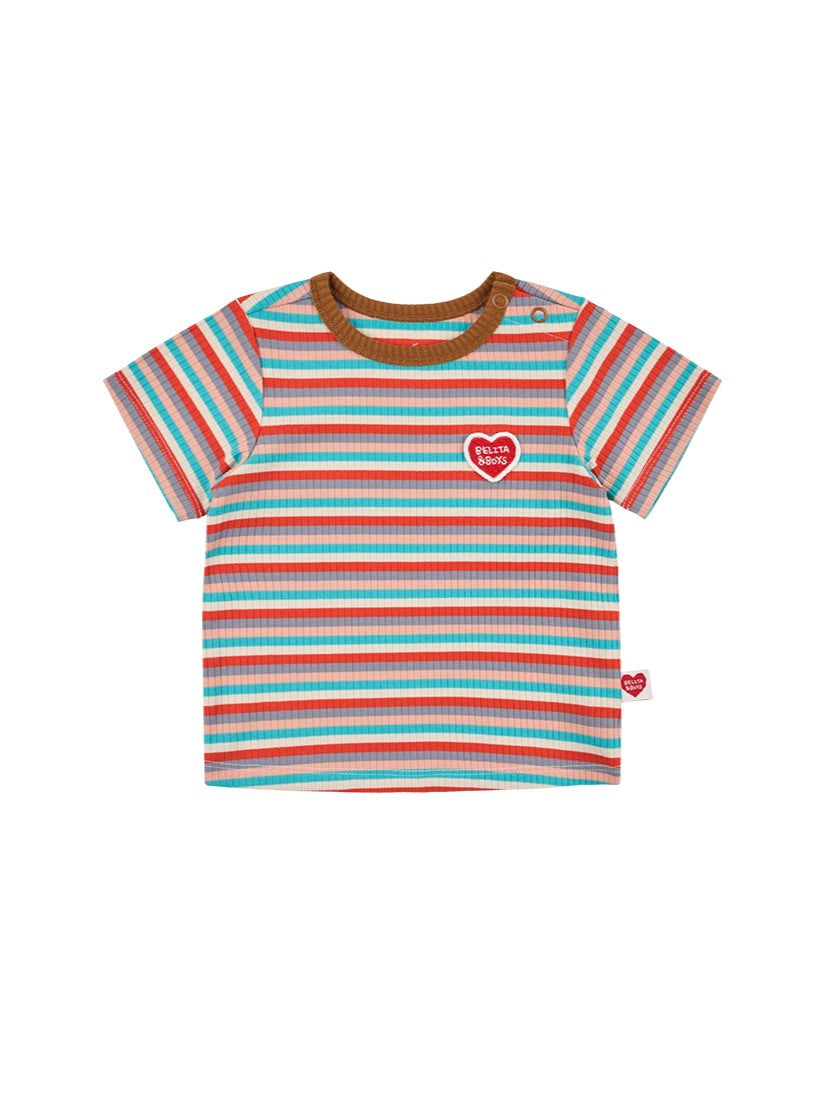 [BABY SET] Brown Colorful Stripe Short One Mile