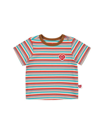 [BABY SET] Brown Colorful Stripe Short One Mile