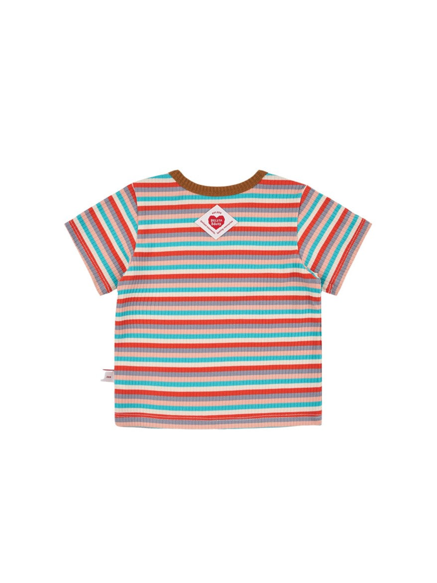 [BABY SET] Brown Colorful Stripe Short One Mile