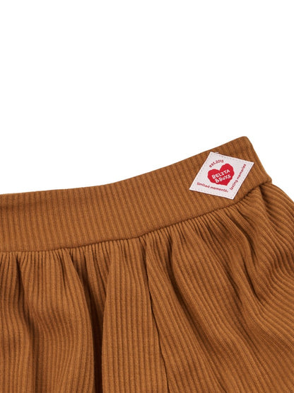[BABY SET] Brown Colorful Stripe Short One Mile