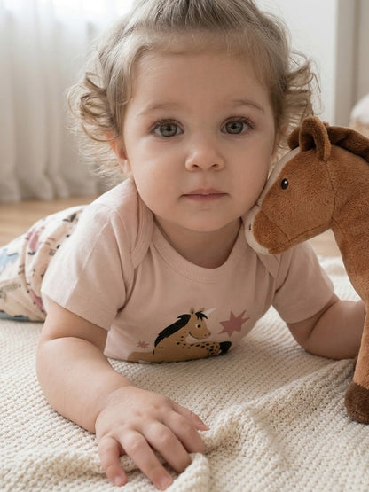 [BABY SET] Light Pink Horse Point Pattern Shorts