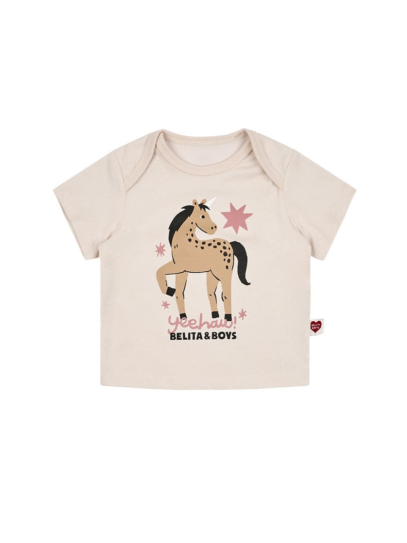[BABY SET] Light Pink Horse Point Pattern Shorts
