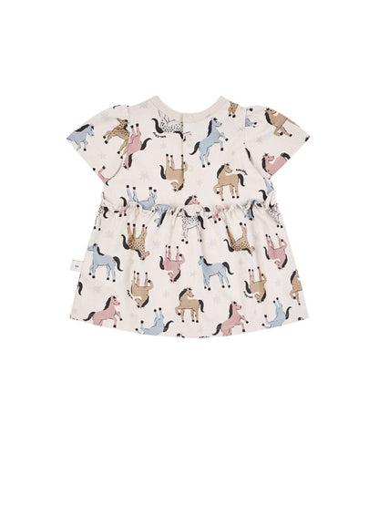 [BABY GIRL SET] Light Pink Horse Pattern Blouse & Shorts