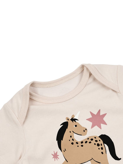 [BABY SET] Light Pink Horse Point Pattern Shorts
