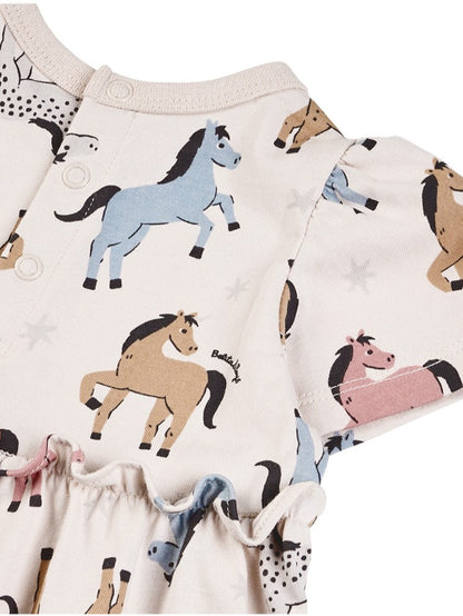 [BABY GIRL SET] Light Pink Horse Pattern Blouse & Shorts