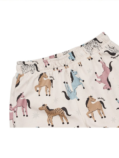 [BABY SET] Light Pink Horse Point Pattern Shorts