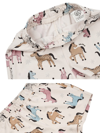 [BABY SET] Light Pink Horse Point Pattern Shorts