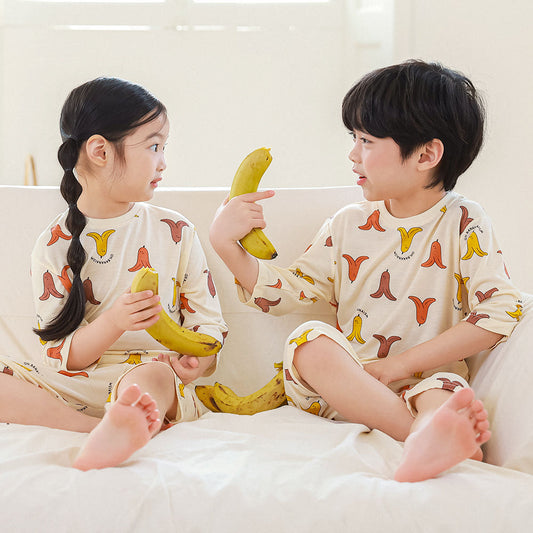Banana Modal Set 바나니 모달편면 7부 상하세트