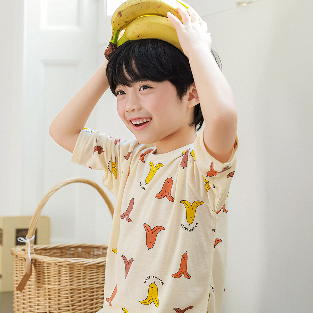 Banana Modal Set 바나니 모달편면 7부 상하세트