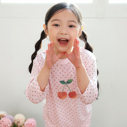 Cherry Lover Modal Set 체리러버 모달편면 7부 상하세트