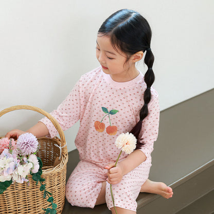 Cherry Lover Modal Set 체리러버 모달편면 7부 상하세트