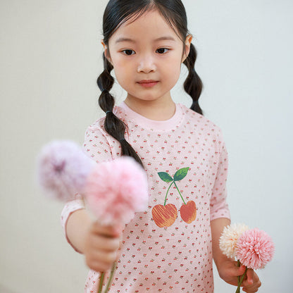 Cherry Lover Modal Set 체리러버 모달편면 7부 상하세트