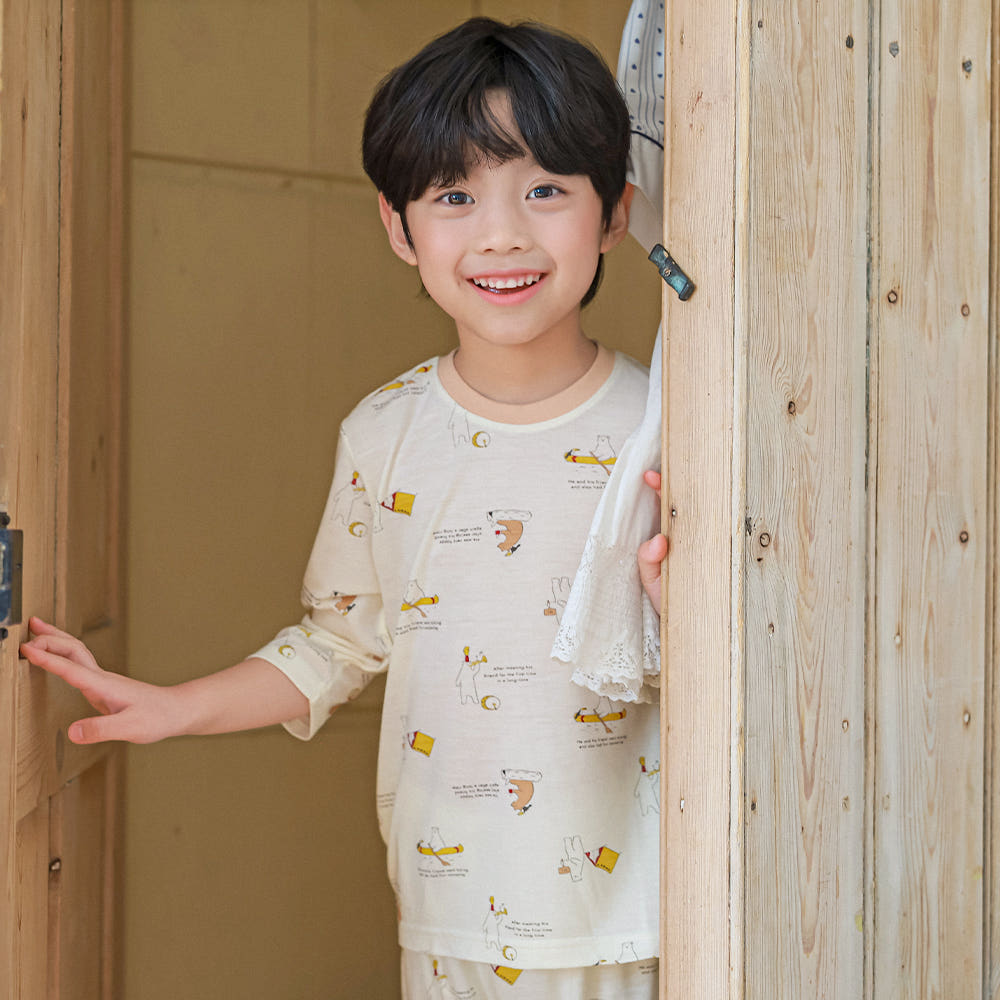 Brownie Rayon Set 브라우니 레이온편면 7부 상하세트