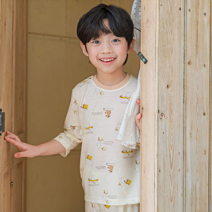 Brownie Rayon Set 브라우니 레이온편면 7부 상하세트