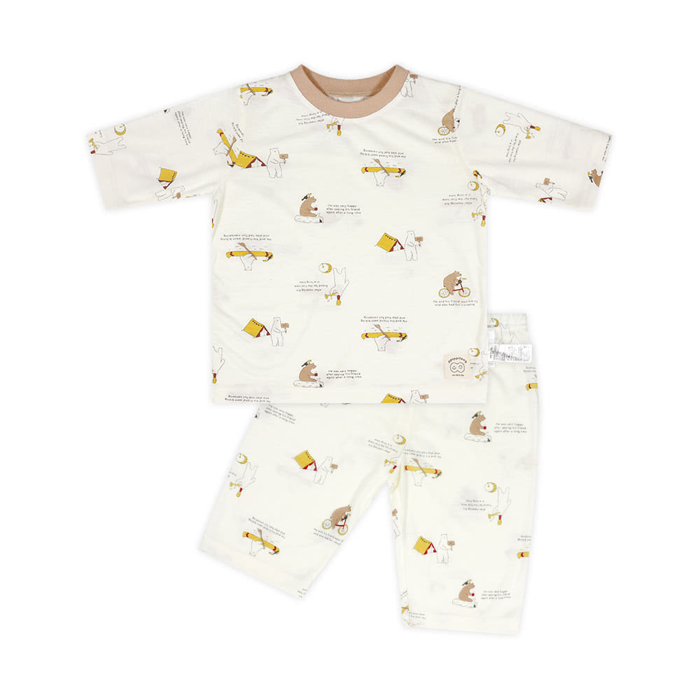 Brownie Rayon Set 브라우니 레이온편면 7부 상하세트