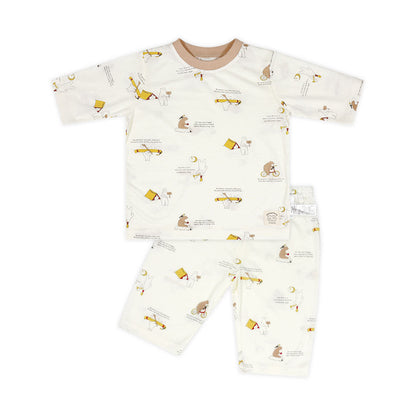 Brownie Rayon Set 브라우니 레이온편면 7부 상하세트