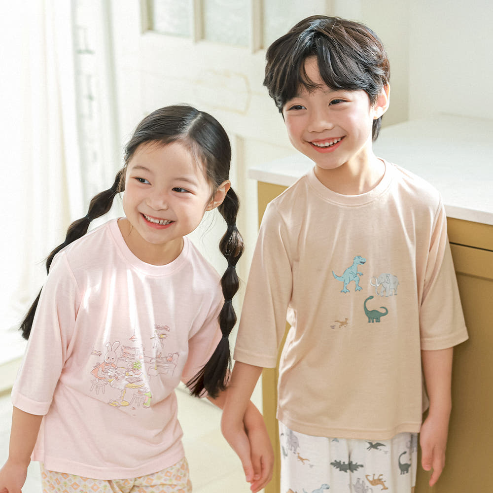 Loose World Rayon Set 루스월드 레이온편면 7부 상하세트