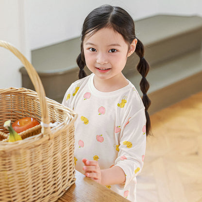 Apple Cat Rayon Set 애플캣 레이온편면 7부 상하세트