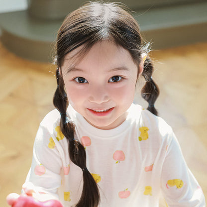 Apple Cat Rayon Set 애플캣 레이온편면 7부 상하세트