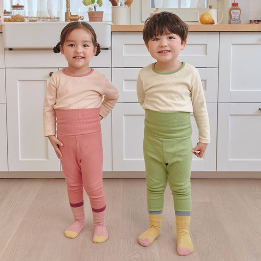 올리브 배앓이 방지 9부 상하세트 Olive Olomimi Set