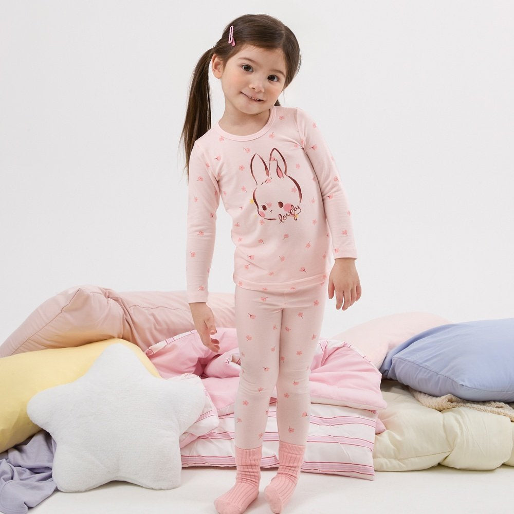 벚꽃바니 텐셀 모달 스판 9부 상하세트 Pink Bunny Tencel Modal Set