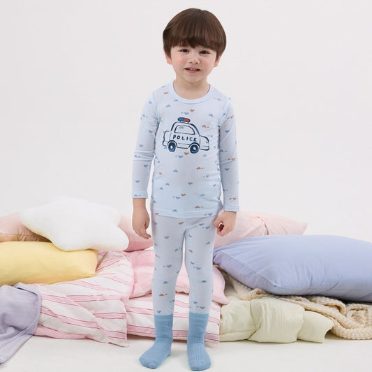 폴리스카 텐셀 모달 스판 9부 상하세트 Police Car Tencel Modal Set