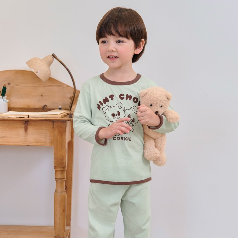 민트초코 코튼 9부 상하 세트 Mint Chocolate Cotton Set