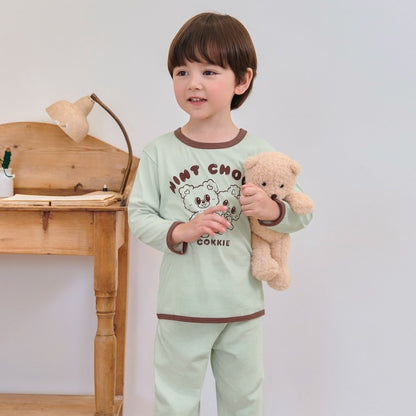 민트초코 코튼 9부 상하 세트 Mint Chocolate Cotton Set