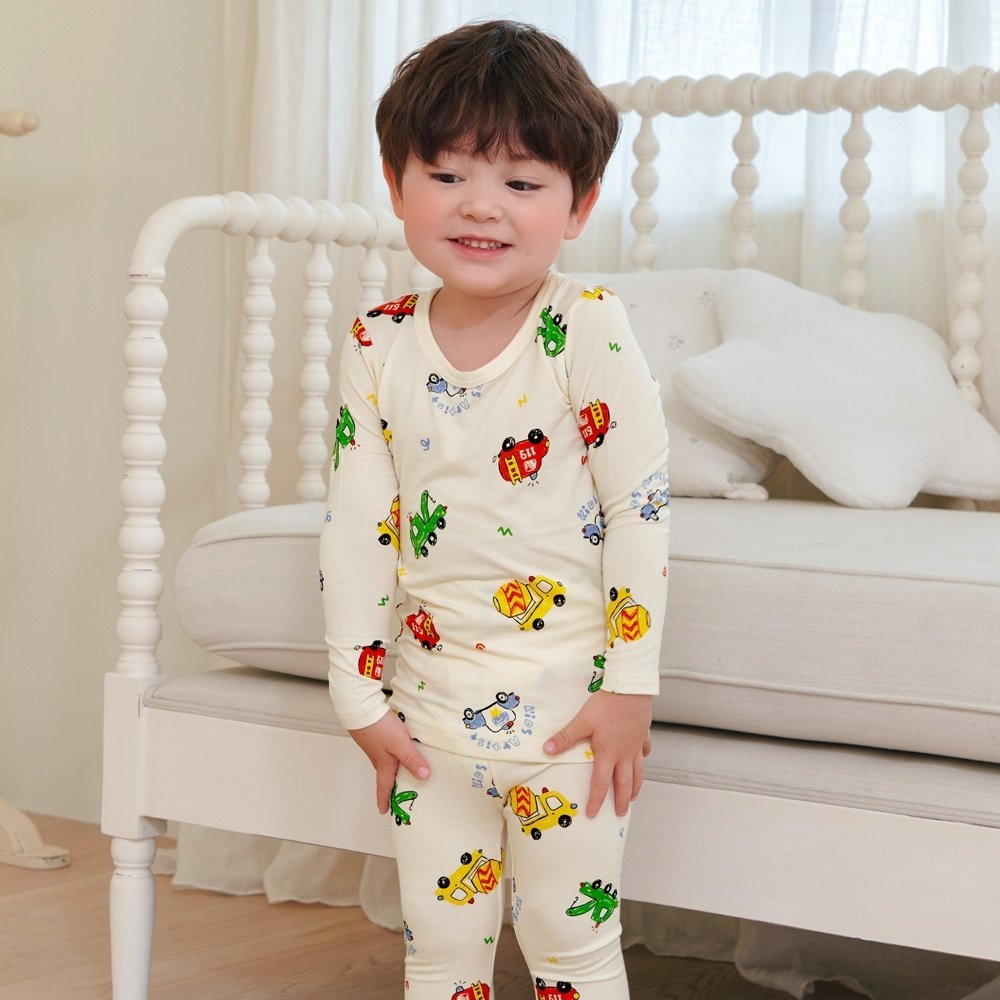 크레용카 텐셀 모달 스판 9부 상하세트 Crayon Car Tencel Modal Set