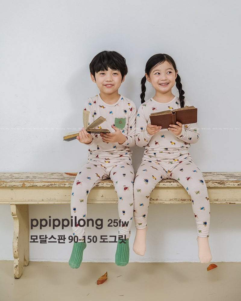 도그릿 모달스판 9부 상하세트 Dogrit Modal Set