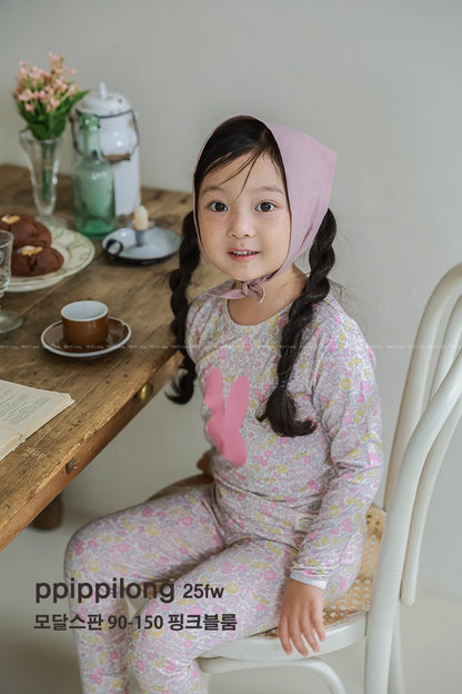 핑크블룸 모달스판 9부 상하세트 Pink  Bloom Modal Set