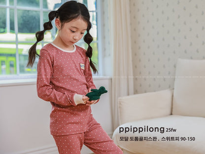 스위트피 모달도톰 골지스판 9부 상하세트 Sweet Pea Modal Warm Set