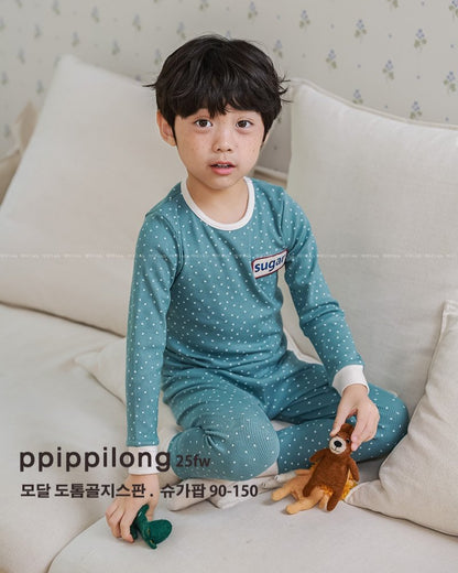 슈가팝 모달도톰 골지스판 9부 상하세트 Sugar Pop Modal Warm Set