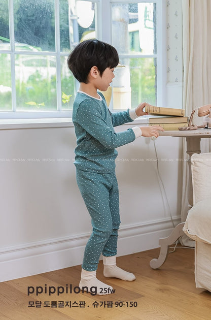 슈가팝 모달도톰 골지스판 9부 상하세트 Sugar Pop Modal Warm Set