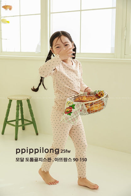 아뜨랑스 모달도톰 골지스판 9부 상하세트 AT Modal Warm Set