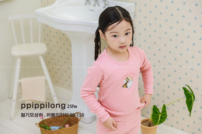 러블리키티 웜기모 9부 상하세트 Lovely Kitty Warm Fleece Set