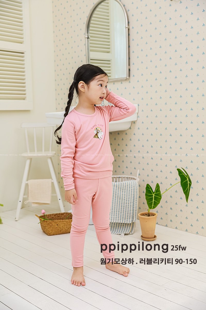 러블리키티 웜기모 9부 상하세트 Lovely Kitty Warm Fleece Set