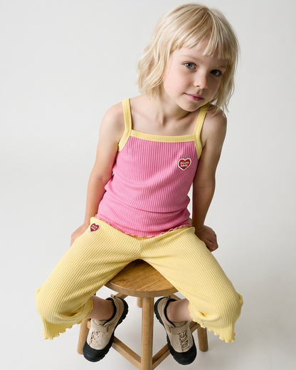 [GIRL SET] Pink BB Heart Two-Tone Sleeveless One Mile