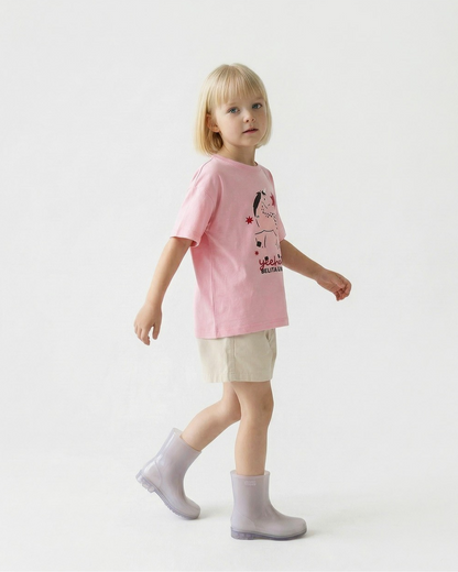 Pink Horse Graphic Short Sleeve Tee